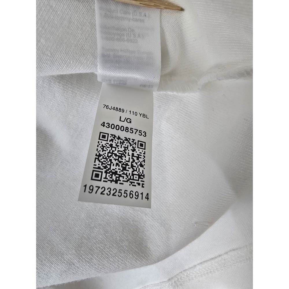 Tommy Hilfiger Womens White Cotton Long Sleeve Crew Neck Top 76J4889 L - Picture 4 of 7